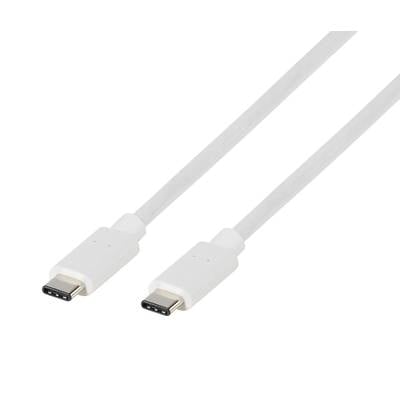 Vivanco USB cable USB-C® plug, USB-C® plug 1.00 m White 63088